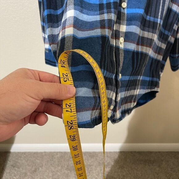 Paul Stuart Blue Plaid Men's Shirt - Picture 5 of 5